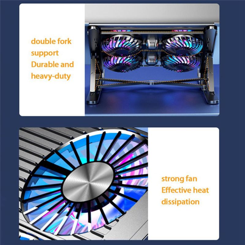 Laptop Accessories Cooling Pad - lillili Laptopkoelstandaard Opvouwbare laptopkoelpad met 4