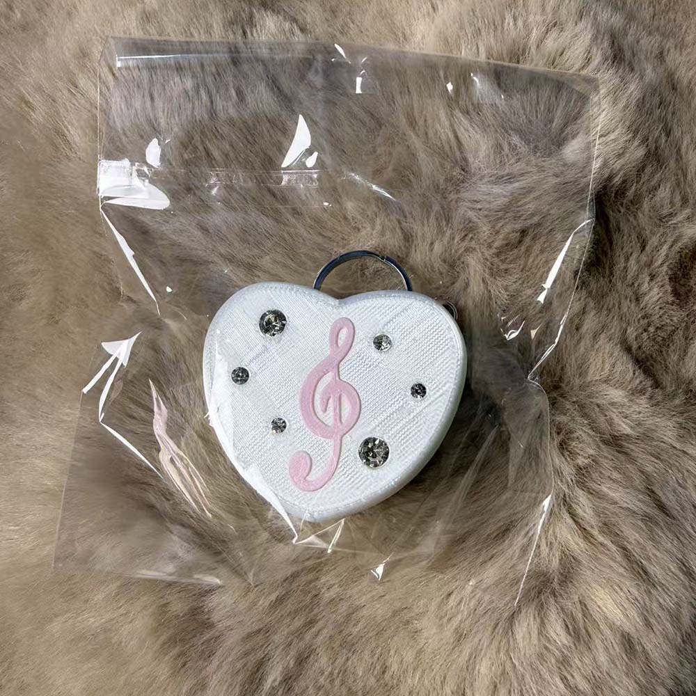 Cable Management Bag - 3D-geprinte muzieknoot hartvormige kabelhouder mini opberg
