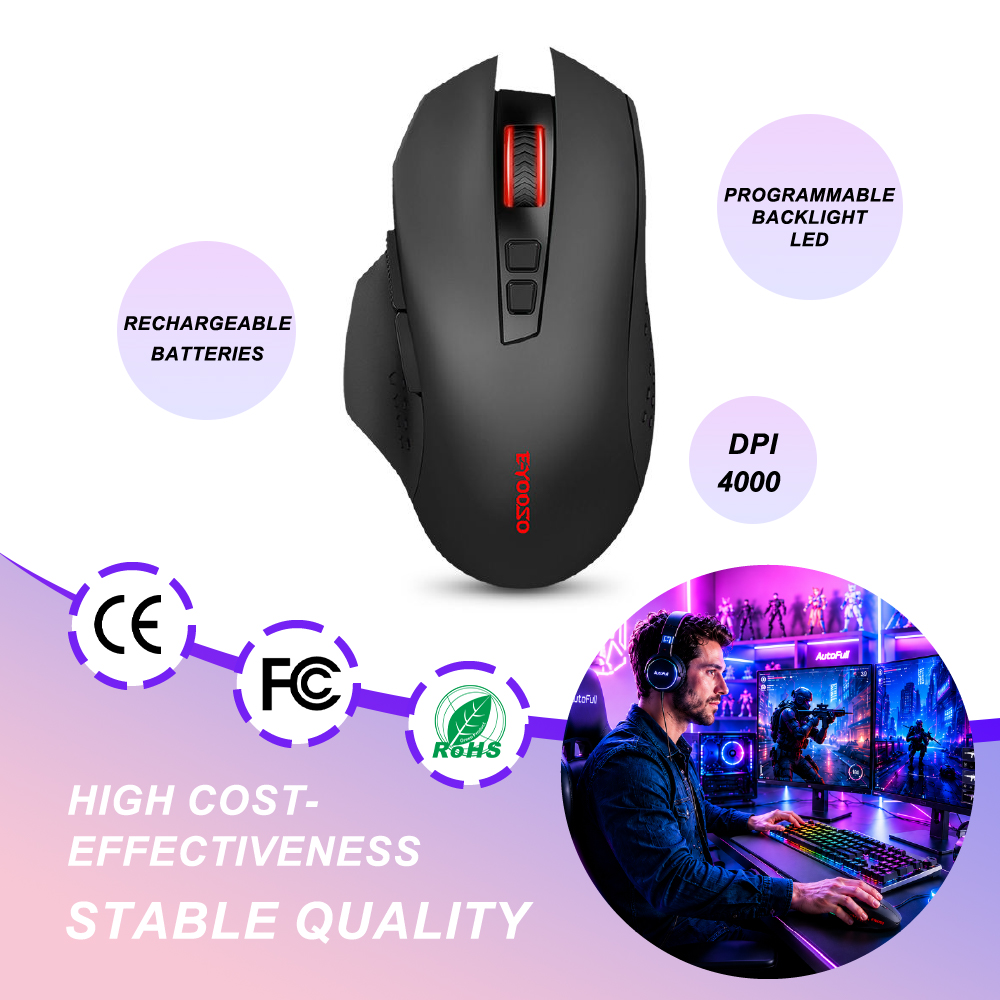 Mini Wireless Mouse - Draadloze gamingmuis Mini Silent 4000 DPI