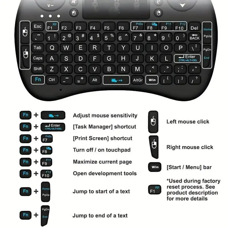 Mini draadloos toetsenbord 2.4 - Mini Wireless Mouse recensie en prijs