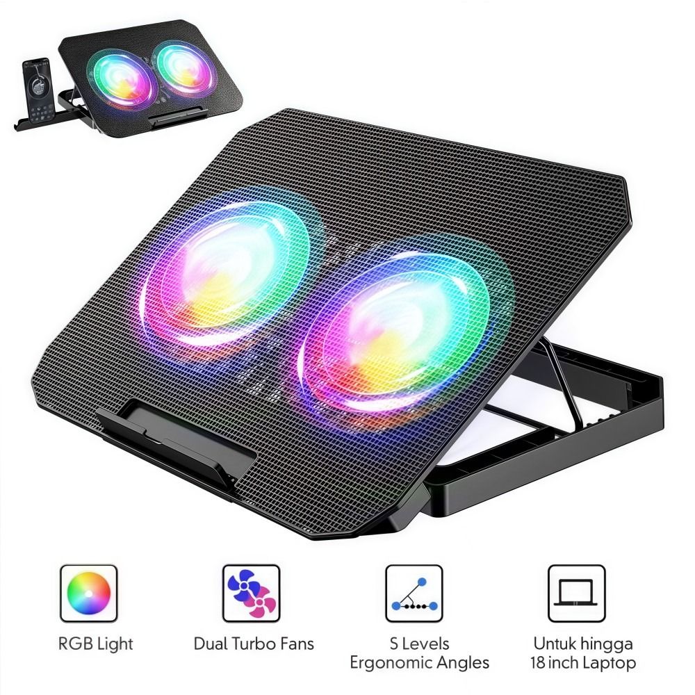 Twee-ventilator laptopkoeler R - Laptop Accessories Cooling Pad recensie en prijs